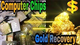 Small BGA IC Chips Gold Recovery | Recycle Gold From Computer | Gold Recycle From BGA IC Chips