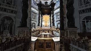 Saint Peter's tomb and statue under St. Peter's Basilica