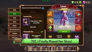 Let's Play Hero Wars 722: I Finally Maxed All of Celeste's Skins!