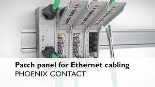 Patch panel for Ethernet cabling