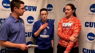 Women's Basketball post-game interview with Sami Blissett and Taylor DeLong (February 11, 2017)