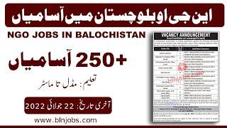 NGO Jobs In Balochistan 2022