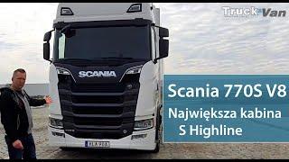 Scania 770S V8 DC16 - najmocniejsza ciężarówka świata. Największa kabina S Highline cab interior
