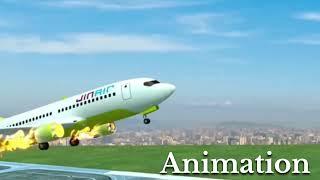 Jin Air Flight 303 Crash - Animation vs Real Life