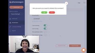 How to delete a phone number in PhoneWagon
