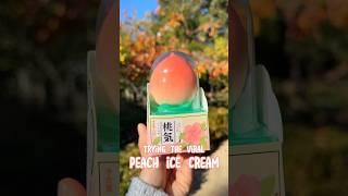 Trying the VIRAL PEACH ICE CREAM  #icecream #peach #foodie