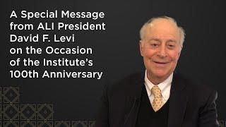 A Message from ALI President Levi on ALI’s 100th Anniversary