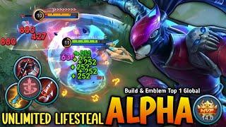 100% TOO STRONG!! Alpha The Real Monster Lifesteal Insane Damage PLS TRY - Build Top 1 Global Alpha