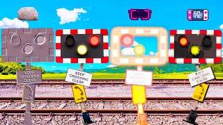 【踏切アニメ】いろんな個性を持つふみきりカンカンVarious personality railroad crossings!!