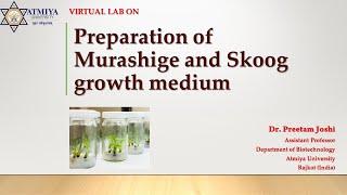 Murashige and Skoog medium preparation - Virtual Lab