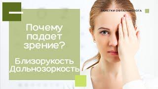 Почему ПАДАЕТ ЗРЕНИЕ?. Близорукость (МИОПИЯ). Дальнозоркость.