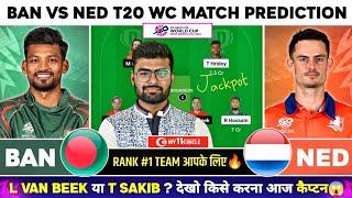 BAN vs NED Dream11, BAN vs NED Dream11 Prediction, Bangladesh vs Netherland T20 World Cup Team Today