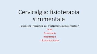 #intellimed #cervicalgia #Tens #Tecar Cervicalgia: Fisioterapia Strumentale