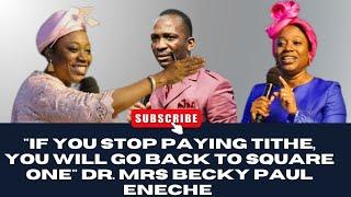 "IF YOU STOP PAYING TITHE, YOU WILL GO BACK TO SQUARE ONE" DR. MRS BECKY PAUL ENECHE #paulenenche