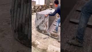 Best working day #154 Workers break granite slabs