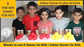 5 One minute games | Indoor games for kids | Children games | Games for Kids to play at home (2024)