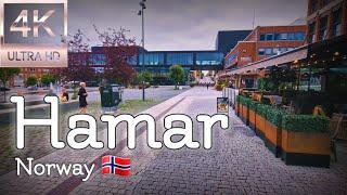 Walk with Me in 4K  |  Hamar city center in Norway  |  Summer 2023