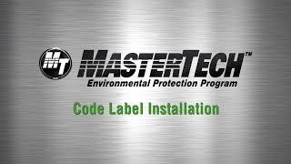 MasterTech™ Code Label Installation