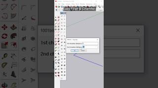 Easy Fillet & Chamfer In SketchUp #shorts #sketchup #cad #3dmodeling #designgorhythm