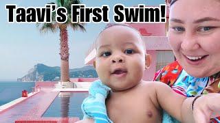 Taavi’s First Swim | Vacation | Florida | Family | Travel | Vlog| Baby | Infant |The Bichanga Family