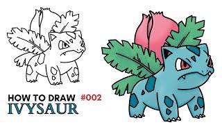 How To Draw Ivysaur | Pokemon #002 | Easy Step By Step Drawing Tutorial