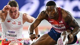 Grant Holloway extends NINE-YEAR win streak with 60m hurdle title in Glasgow | NBC Sports