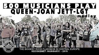 500 rockers play 𝗤𝗨𝗘𝗘𝗡 - 𝗔𝗥𝗥𝗢𝗪𝗦/𝗝𝗢𝗔𝗡 𝗝𝗘𝗧𝗧 - 𝗟𝗚𝗧 (medley) - The biggest rock flashmob in Hungary
