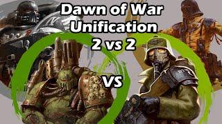 Dawn of War Unification: 2 vs 2 Death Korps of Krieg, Steel Legion vs Death Guard, Raven Guard