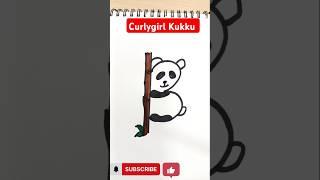 drawing panda easy #shorts