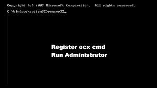 Register ocx with cmd REGSVR32