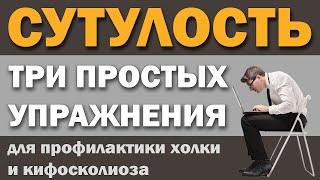 Три упражнения для профилактики и устранения сутулости и холки