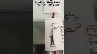 Book Report Mobile Project Adapted for 5Th Grade ! Diary of Wimpy Kid Double Down #shorts #school