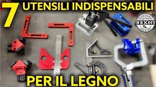 7 utensili indispensabili per lavorare il legno e non solo. Attrezzi falegnameria squadra 90 gradi