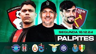 PALPITES DE FUTEBOL PARA HOJE 16 12 2024 (SEGUNDA-FEIRA) + BILHETE PRONTO | Boleiros Tips