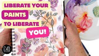 The VERY BEST Way to mix GORGEOUS Colors in Watercolor - with NO STRESS (PLUS Paint a Floral Doodle)