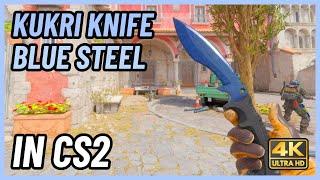  CS2 Kukri Knife Blue Steel | CS2 Knife In-Game Showcase [4K]