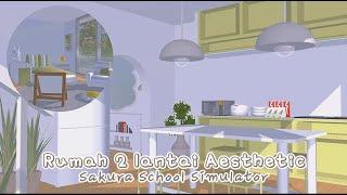 Rumah 2 lantai Aesthetic II Korean style [Review + ID Props] II Sakura School Simulator