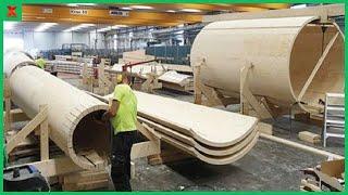 Incredible Modern Automatic Wood Processor Production Factory. Wooden Cable Drums Production Line