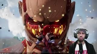 Attack on Titan x Awaken: Chaos Era - Official Crossover Trailer reaction