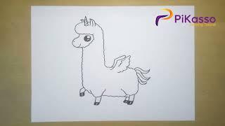 Llamacorn Easy Drawing Tutorial