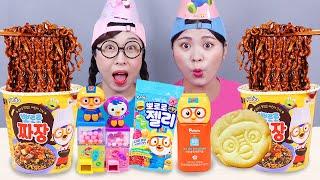 Pororo Black Noodle Candy Jelly Mukbang DONA