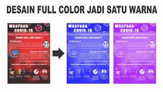 Cara Membuat Desain FULL COLOR Jadi SATU WARNA Melalui CorelDRAW | CorelDRAW Indonesia