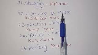 Everyday Activities in Kiswahili. Kiswahili for Beginners #swahili #education #kiswahili