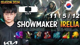 DK ShowMaker IRELIA vs SYNDRA Mid - Patch 14.24 KR Ranked | lolrec