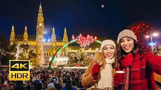 Vienna Christmas Market 2024: Magical Opening Night at Christkindlmarkt | 4K HDR Walking Tour