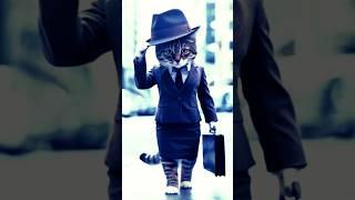 Cute cat in bussiness suit #shorts