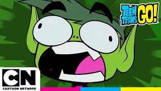 Top 10 cele mai amuzante momente cu BEAST BOY | Haideți, Tineri Titani! | Cartoon Network