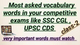 Vocab (anto ,syno) , class -4, learn vocabulary by trick by ssc panacea English special