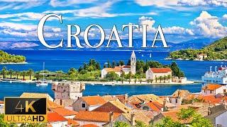 FLYING OVER CROATIA (4K Video UHD) - Soothing Piano Music With Beautiful Nature Film For Relaxation