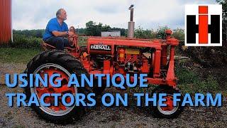 farming with antique farmall tractors!